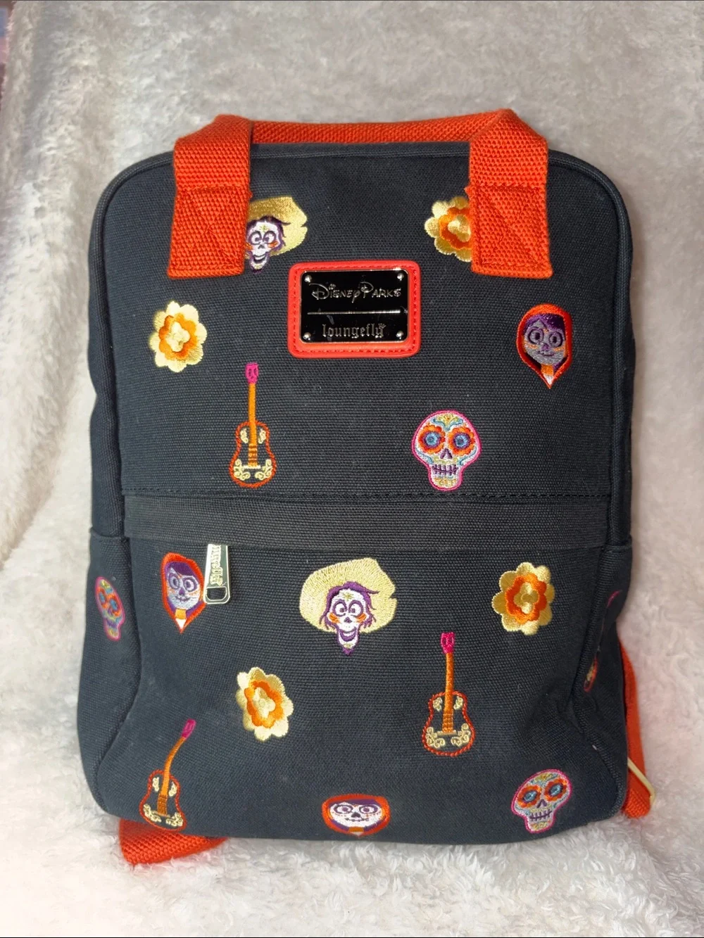 Disney Parks x Loungefly Pixar 2021 “Coco”Embroidered Canvas Mini Backpack -NWOT